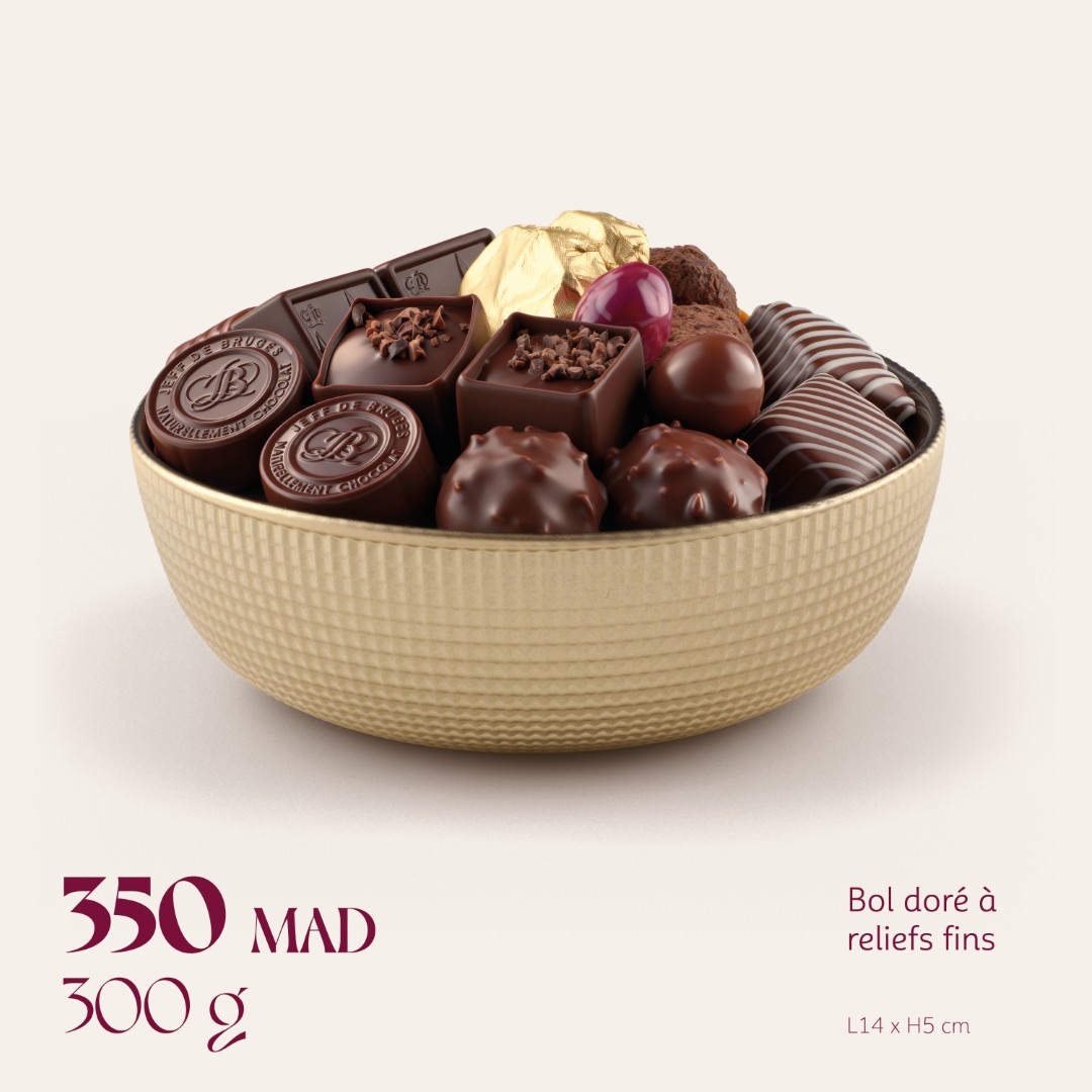 Bol doré à reliefs fins